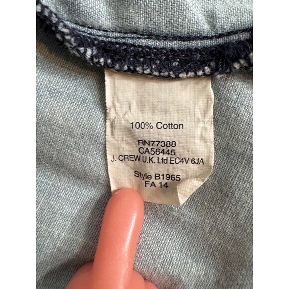 Madewell denim shirt light wash long sleeve button up collared 100% cotton Sz M - Picture 7 of 8